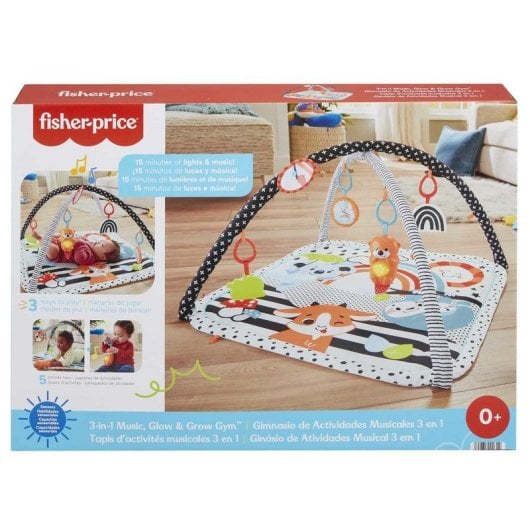 Gimnase bébé Fisher-Price HBP41 Multicolore avec barre jouets et effets sonores