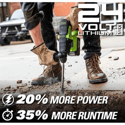 Martelo Perfurador Greenworks 3803007 Brushless 24V 2J Sem Fio Keyless