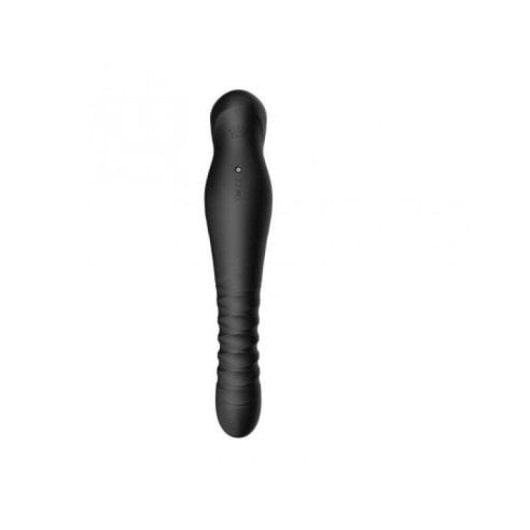 Vibrador Zalo King Thruster Negro con PowerThrust, control remoto y cristal Swarovski
