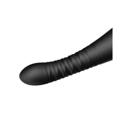 Vibrador Zalo King Thruster Negro con PowerThrust, control remoto y cristal Swarovski