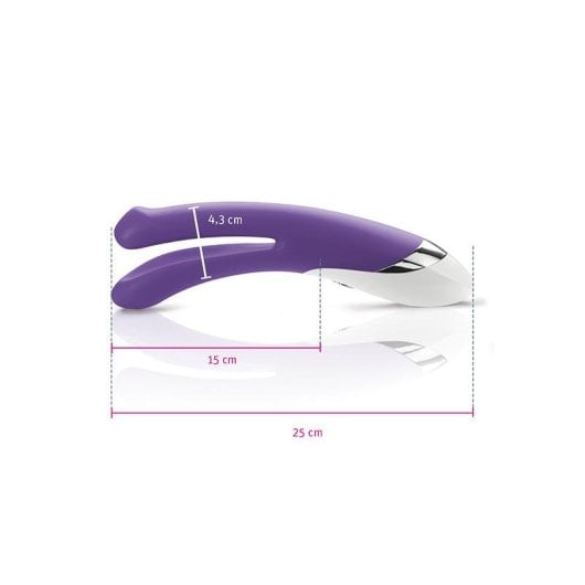 Vibrador Mystim Bon Aparte Estimulação Clitoriana e Vaginal Silicone Roxo USB