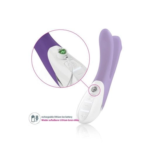 Vibrador Mystim Bon Aparte Estimulação Clitoriana e Vaginal Silicone Roxo USB