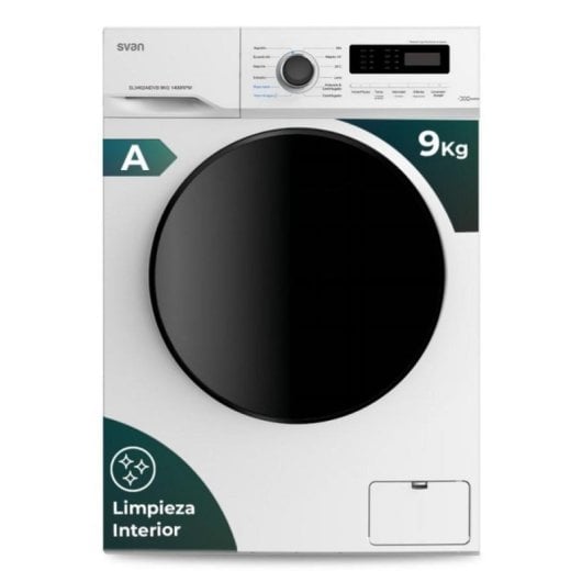 Lavadora Svan SL9402AIDVB Carga Frontal 9 kg 1400 rpm A Blanca Motor Inverter Display LED