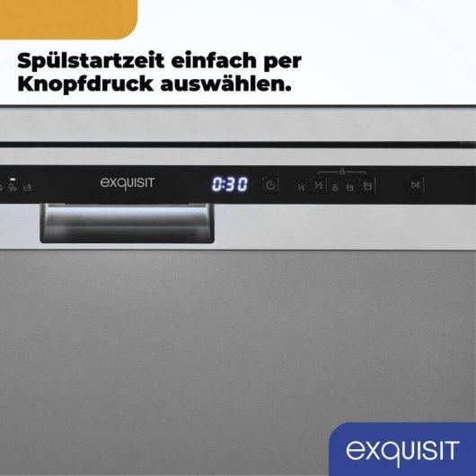 Lavavajillas Exquisit GSP6314-030C 14 Cubiertos Clase C LED Inoxidable
