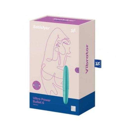 Vibrador Satisfyer Ultra Power Bullet 6 Mini Turquesa 12 Modos Resistente Água