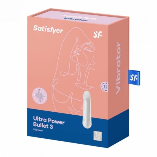 Vibrador mini Satisfyer Ultra Power Bullet 3 blanco 12 velocidades USB