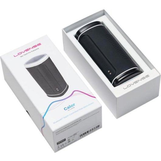 Masturbator LOVENSE Calor Vibrationsfunktion Neutralöffnung Schwarz ABS TPE 70 mm