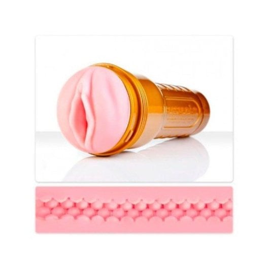 Masturbador masculino Fleshlight Stamina Training Oro Rosa silicona ajustable