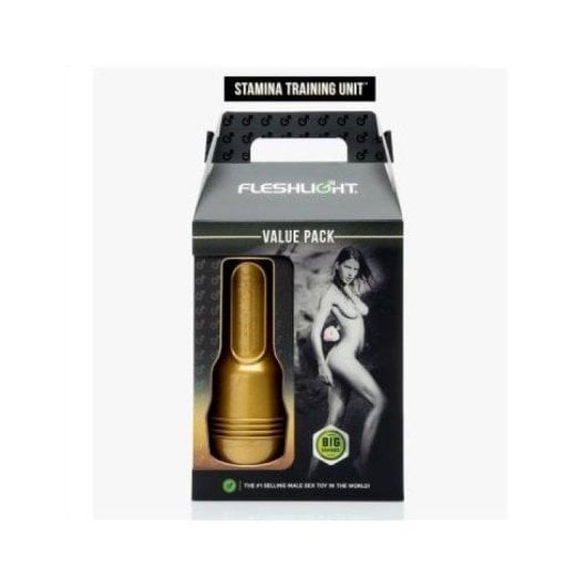 Masturbador masculino Fleshlight Stamina Training Oro Rosa silicona ajustable