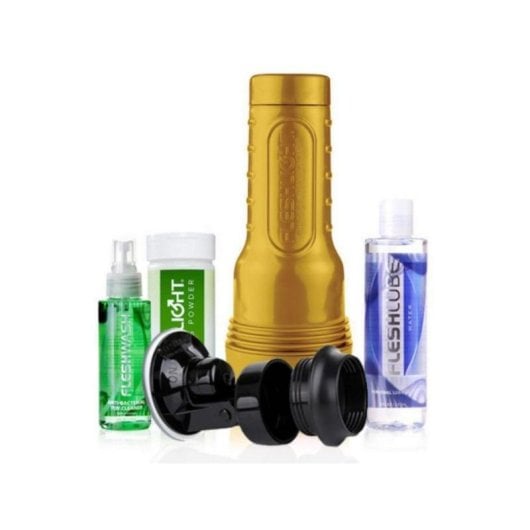 Masturbador masculino Fleshlight Stamina Training Oro Rosa silicona ajustable