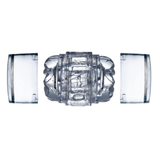 Masturbador masculino Fleshlight FLE167-WEISS silicona transparente 112 mm ajustable