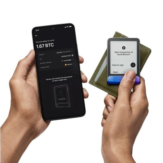 Offline-Wallet Ledger Flex E Ink Bluetooth USB Schwarz Blau 56,5x7,7 mm