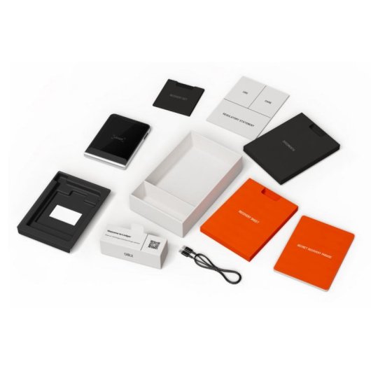 Offline-Wallet Ledger Flex E Ink Bluetooth USB Schwarz Blau 56,5x7,7 mm