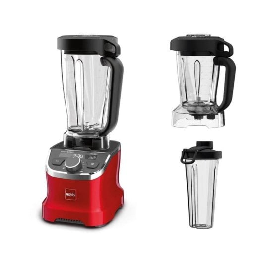 Standmixer Novis ProBlender 880L 1400 W Edelstahlgehäuse Rot LCD 1,8 m Kabel