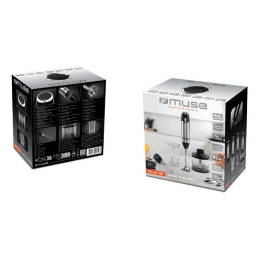 Frullatore a immersione Muse MS-05 HB 600W acciaio inox 0,6L nero