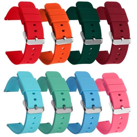 Kit de bracelet pour montre connectée 22 mm Nilait, pack de bracelets couleur