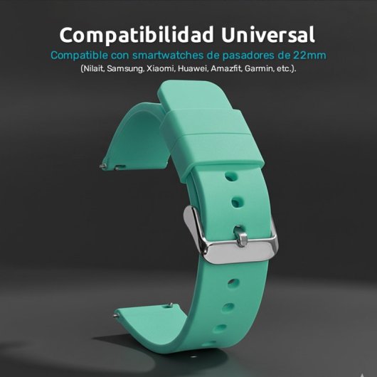 Kit de bracelet pour montre connectée 22 mm Nilait, pack de bracelets couleur