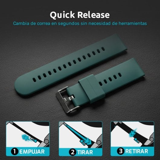 Kit de bracelet pour montre connectée 22 mm Nilait, pack de bracelets couleur