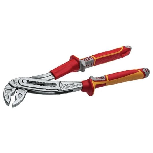Alicate machihembrado NWS ClassicPlus VDE aço 240 mm ergonómico laranja/vermelho