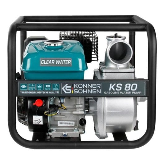 Bomba de água Könner & Söhnen KS 80 gasolina 100 bar 60000 l/h preta azul prata
