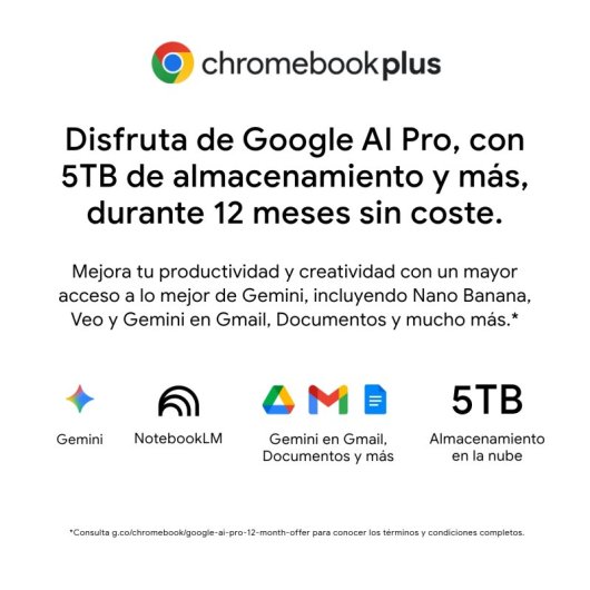 Portátil Asus Chromebook Plus CX34 14" Intel Core 5 120U 16GB 256GB UFS Intel Graphics ChromeOS