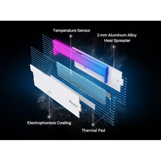 Memória RAM Biwin Black Opal DW100 48GB 2x24GB DDR5 6000MHz CL28 RGB Preto