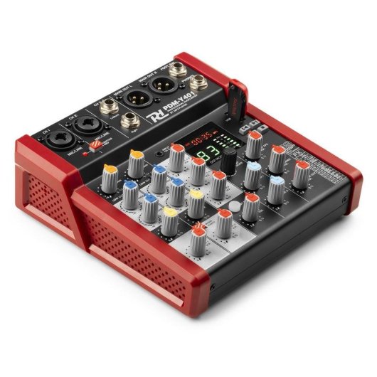 Mezclador de audio Power Dynamics PDM-Y401 4 canales Bluetooth negro