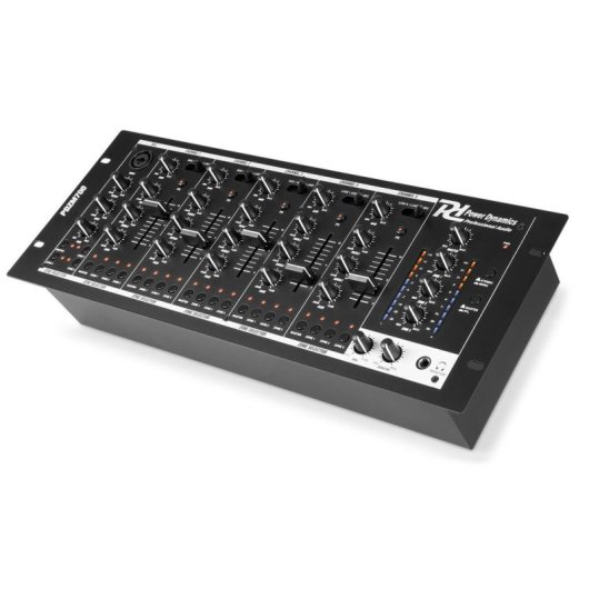 Mezclador de audio Power Dynamics PDZM700 6 canales 4 zonas USB XLR EQ 3 bandas