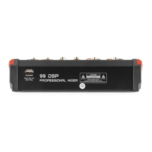 Mezclador de audio Vonyx VM-KG06 6 canales Bluetooth ecualizador 3 bandas