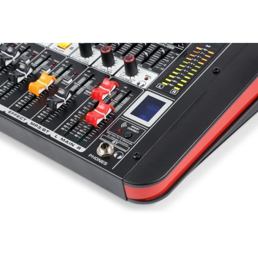 Mezclador de audio Power Dynamics PDM-M804A 2 canales Bluetooth ecualizador 7 bandas