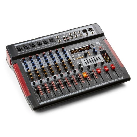 Mezclador de audio Power Dynamics PDM-T804 8 canales pantalla USB EQ 7 bandas