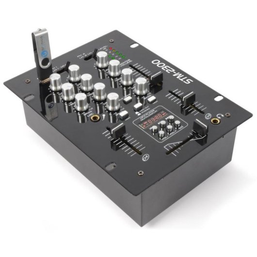 Mezclador de audio Vonyx STM-2300 2 canales USB EQ 3 bandas negro