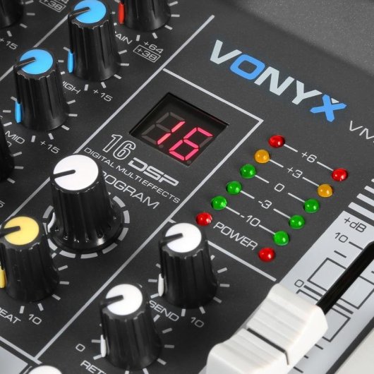 Mezclador de audio Vonyx VMM-K602 6 canales control individual phantom