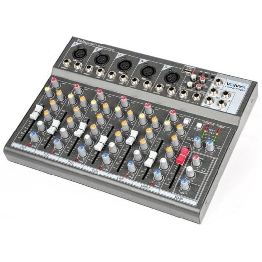 Mezclador de audio Vonyx VMM-F701 7 canales efecto eco reproductor USB