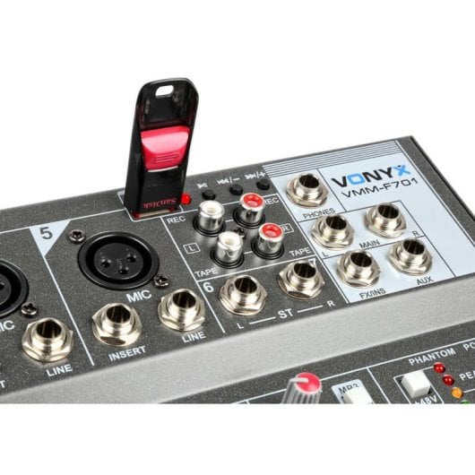 Mezclador de audio Vonyx VMM-F701 7 canales efecto eco reproductor USB
