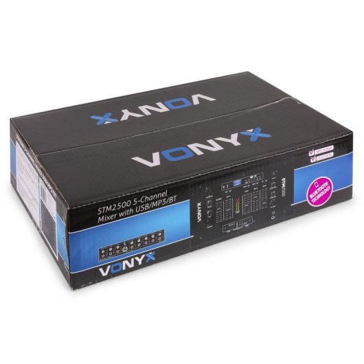 Mezclador de audio Vonyx STM2500 5 canales USB Bluetooth negro