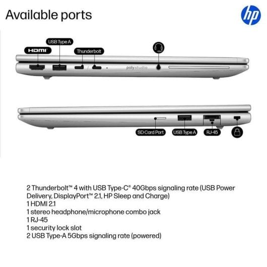 Laptop HP EliteBook 6 G1i 13,3" Intel Core Ultra 7 255U 32GB 1TB SSD Intel Graphics Windows 11 Pro