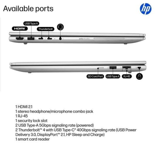 Laptop HP EliteBook 6 G1i 16" Intel Core Ultra 7 255U 16GB 512GB SSD Intel Graphics Windows 11 Pro