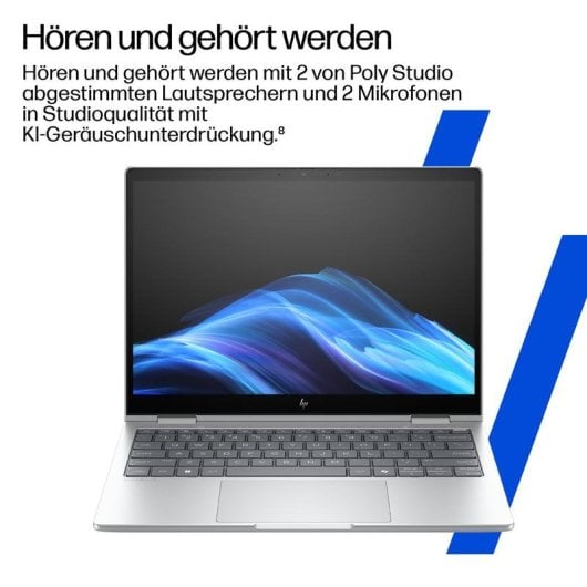 HP EliteBook 8 Flip G1i 13,3"-Laptop, Intel Core Ultra 7 255U, 32 GB RAM, Intel-Grafik, 1 TB SSD, Windows 11 Pro, Touchscreen