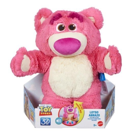 Ours en peluche Mattel Disney Pixar JDG82 sonore rose avec piles incluses