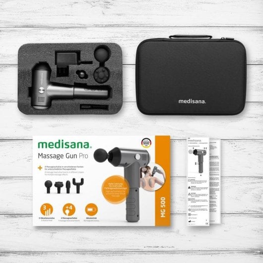Massajador Medisana MG 500 Shiatsu Portátil 4 Cabeças Preto Cinzento Bateria