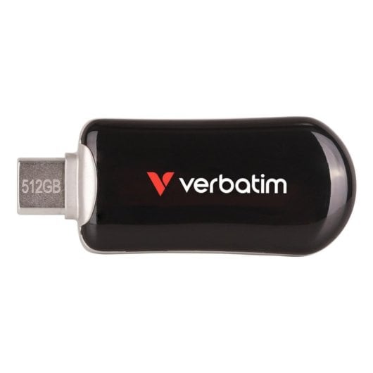 Unidade flash USB Verbatim 30227 512GB USB-C 100MB/s Capless Preto