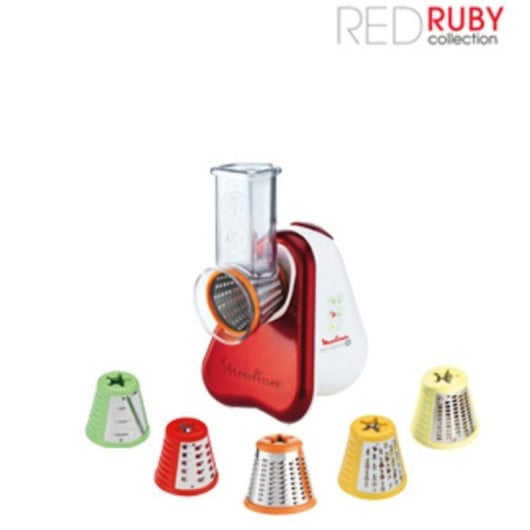 Rallador elétrico Moulinex DJ756G 150W Vermelho Branco fácil limpeza armazenamento cabo