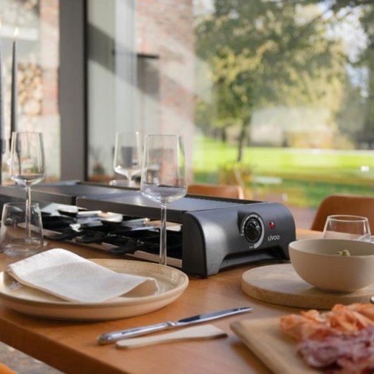 Parrilla Livoo DOC185 12 personnes métal noir surface 325 x 230 mm 1800 W