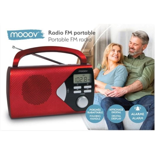 Radio Metronic 477201 Tragbar Digital AM FM LCD Rot Kunststoff