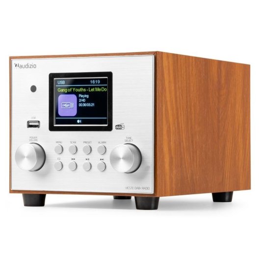 Radio Audizio Vieste SI Internet Digital 60 W Bluetooth Pantalla TFT 2.8" Marrón Plata