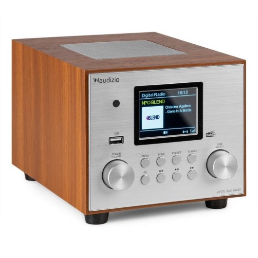 Radio Audizio Vieste SI Internet Digital 60 W Bluetooth Pantalla TFT 2.8" Marrón Plata