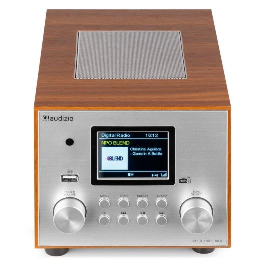 Radio Audizio Vieste SI Internet Digital 60 W Bluetooth Pantalla TFT 2.8" Marrón Plata