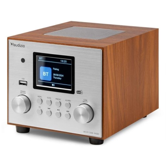 Radio Audizio Vieste SI Internet Digital 60 W Bluetooth Pantalla TFT 2.8" Marrón Plata