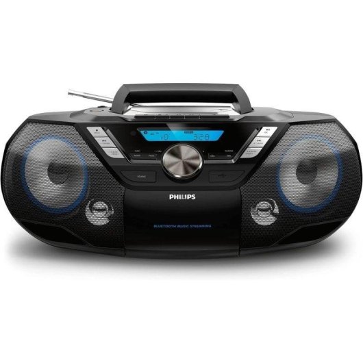 Radio CD Philips AZB798T/12 12W RMS Bluetooth USB Cassette DAB/FM Portable